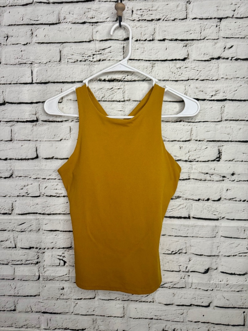 Athleta Mustard Gold Racerback Workout Tank